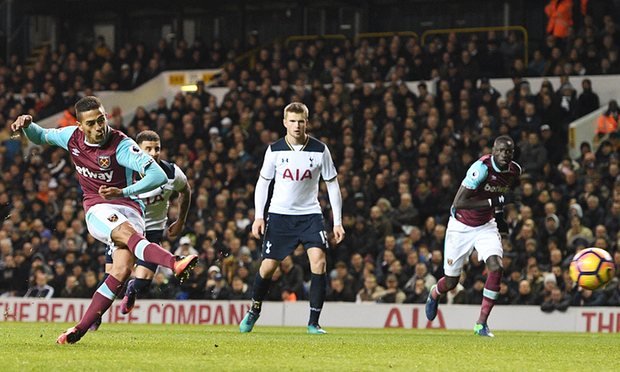 Lanzini gives the Irons a boost from the spot