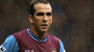 20 Jan 2002:  Paolo Di Canio of West Ham United in action during the FA Barclaycard Premiership match against Chelsea played at Stamford Bridge, in London. Chelsea won the match 5-1. DIGITAL IMAGE.                                              Mandatory Credit: Stu Forster/Getty Images