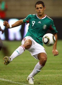 Javier Hernandez of Mexico in action against Angola - Photo MEXSPORT/Back Page Images UK SALES ONLY.....