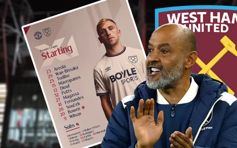 Image for Manchester United v West Ham – Line-ups Revealed as Nuno Drops Guilherme From Squad