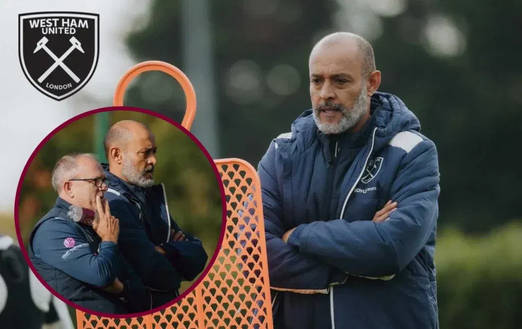 West Ham manager Nuno Espirito Santo Takes training