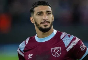 Said Benrahma scored a goal for West Ham against Manchester United at The London Stadium. 