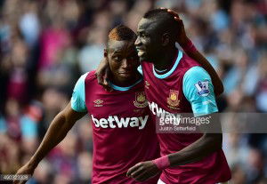 during the Barclays Premier League match between West Ham United and Norwich City at the Boleyn Ground on September 26, 2015 in London, United Kingdom.