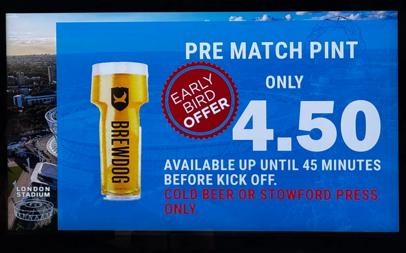 Image for Claret and Brew Crisis as London Stadium Beer supplier hits the rocks