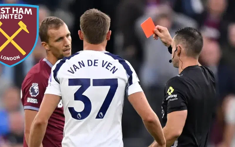 Image for “History of Hammers Red Cards” West Ham Get Card-Happy Referee for Wolves Clash