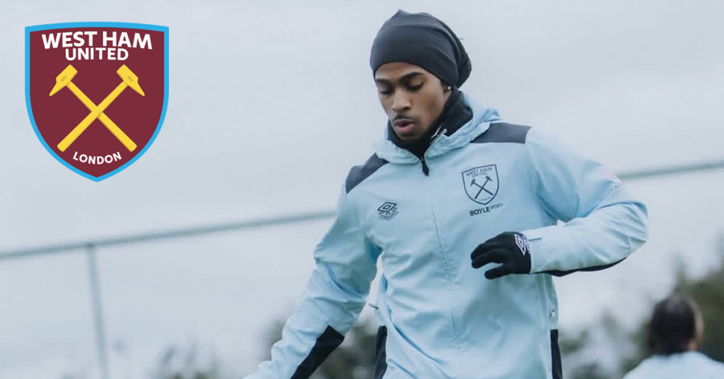 Crysencio Summerville at West Ham training