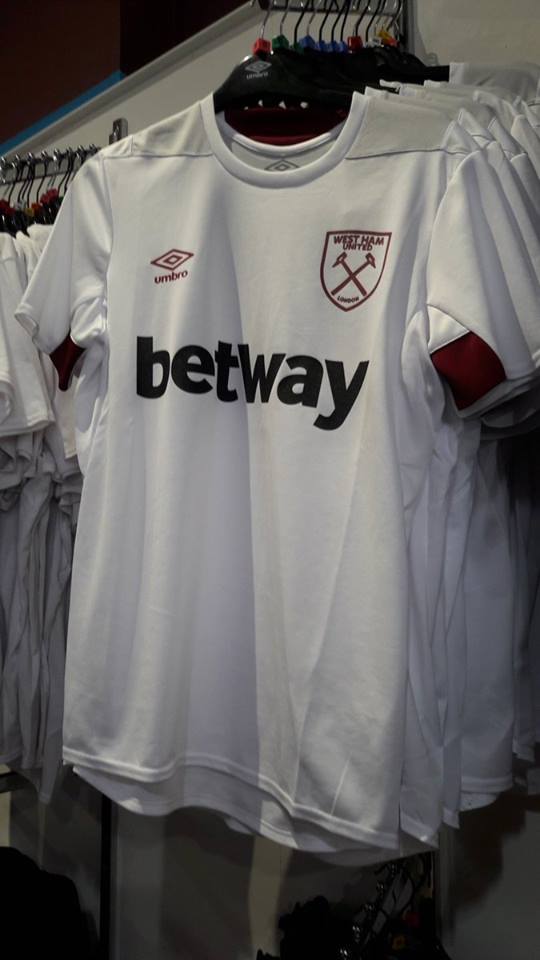 west ham white training kit