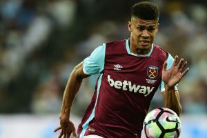 LONDON, ENGLAND - AUGUST 25:  Ashley Fletcher of West Ham United in action during the UEFA Europa League match between West Ham United and FC Astra Giurgiu at The Olympic Stadium on August 25, 2016 in London, England. (Photo by Alex Broadway/Getty Images)