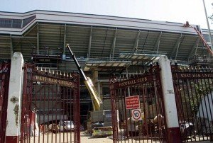The New West stand at West Ham Utd.