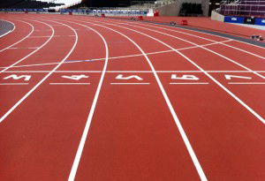 Olympic Stadium running track to turn blue - Claretandhugh