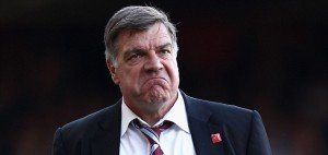 LONDON, ENGLAND - MAY 07:  West Ham United manager Sam Allardyce reacts during the nPower Championship Playoff Semi Final 2nd Leg between West Ham United and Cardiff City at the Boleyn Ground on May 7, 2012 in London, England.  (Photo by Ian Walton/Getty Images)