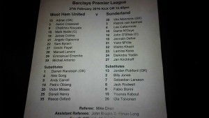 teamsheet