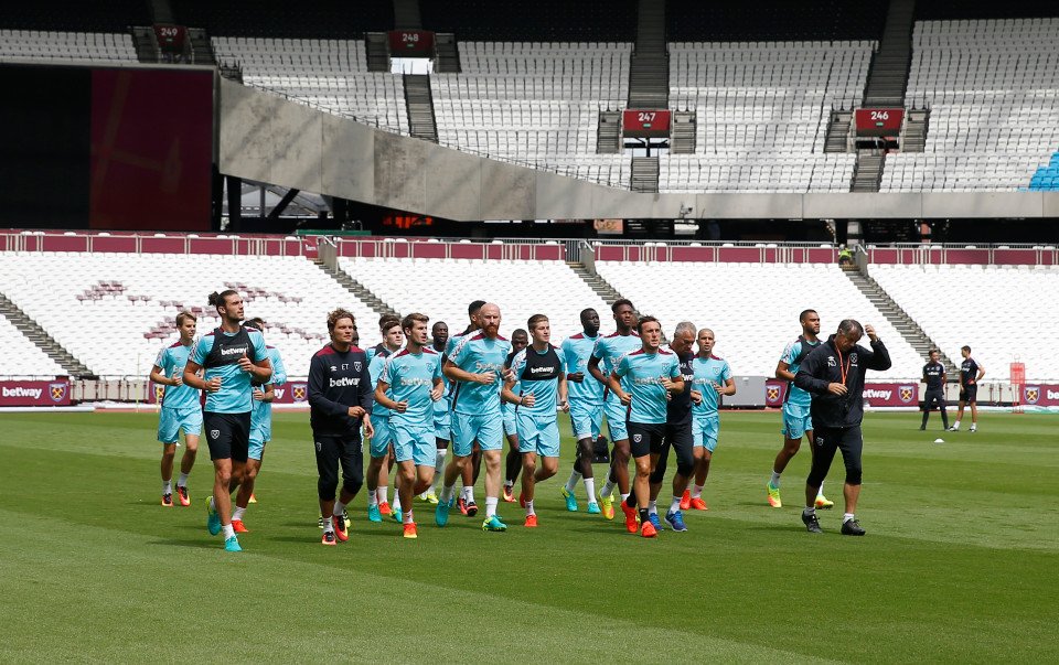 THe squad train in their new surroundings
